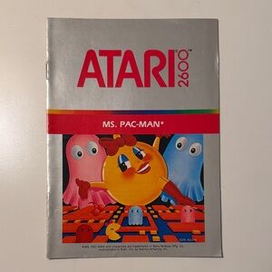 2600 Ms. Pac-Man Game Manual - Silver